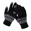 Women Men Fashion Winter Knitted Warm Driving Cycling Gloves Outdoor Thickened Touch Screen Gloves Jacquard Gloves for Cold Weather