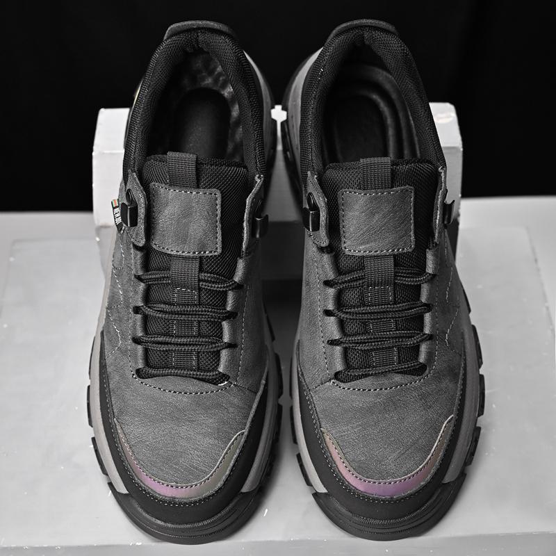 

Мужские походные ботинки из натуральной кожи с противоскользящим покрытием, износостойкие, охотничьи тактические кроссовки, женские походные горные ботинки 38 чёрный