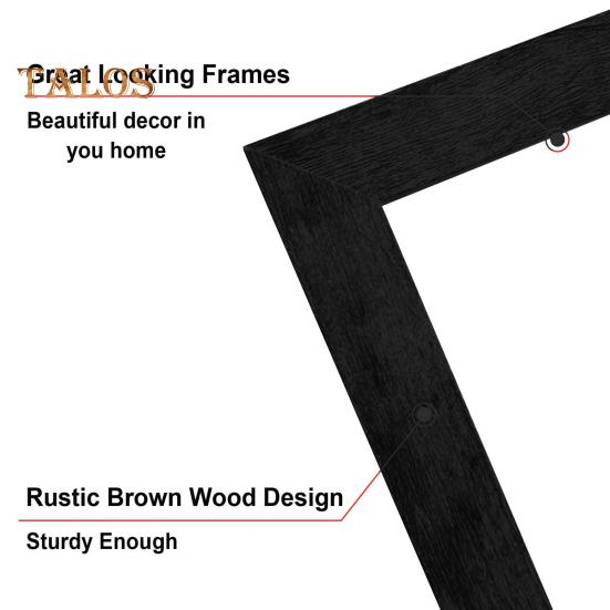 Hölzerner Bilderrahmen, 5/6/7/8/10 Zoll, A4, Wandmontage, einfach zu installierende Anzeige, horizontal oder vertikal, Tischdisplay, Bilderrahmen, Wandkunst fürs Büro