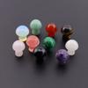 Natural Agate Crystal Mushroom Pendant - 2cm Mini Handcrafted Micro Landscape Ornament