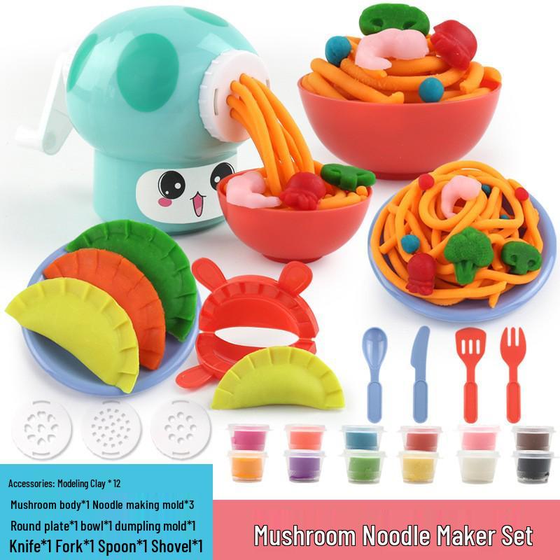 Mushroom Noodle Maker & Dumpling Mold Play-Doh Set for Kids