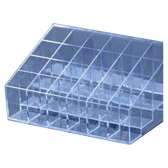 24 Lattices Trapezoid Lipstick Mascara Cosmetic Display Stand Eyebrow Lipstick