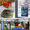 Premium-2X Fusible Glass Sheets 112G Dichroic Glass Scrap Microwave Kiln Art Pieces Mixed Color