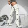 Nachtclub Party Queen Stiefel Overknee Stiefel Hohe Absätze Damenstiefel Sexy Übergröße 46 Dünne Absätze Schuhe
