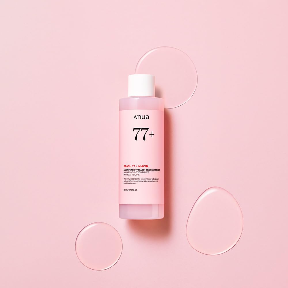 ANUA Peach 77 Niacin Essence Toner 250ml Peach 77 Niacin Conditioning Milk 150ml Set Skin Glowing Dry Combination Peach Niacin Essence Toner Lotion