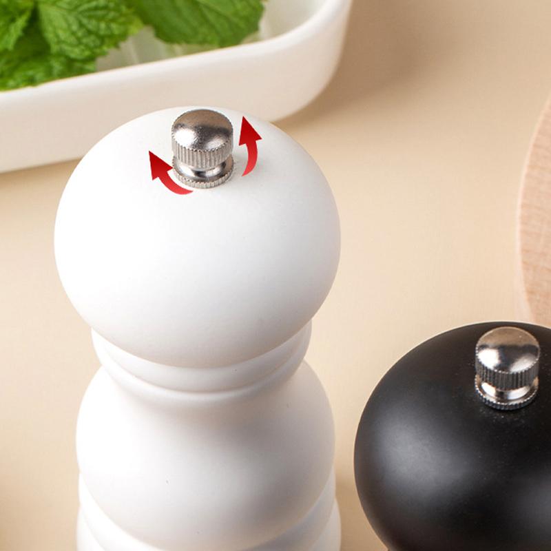 Wooden Salt Shaker & Pepper Mill Pepper Grinder Salt Shaker Pot High Gloss
