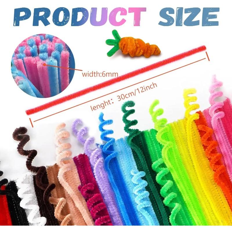 200pcs Pipe Cleaners Craft Bulk,DIY Games Gifts,Arts Crafts,Art Supplies for Creative DIY Room Decor, Halloween Christmas Decor