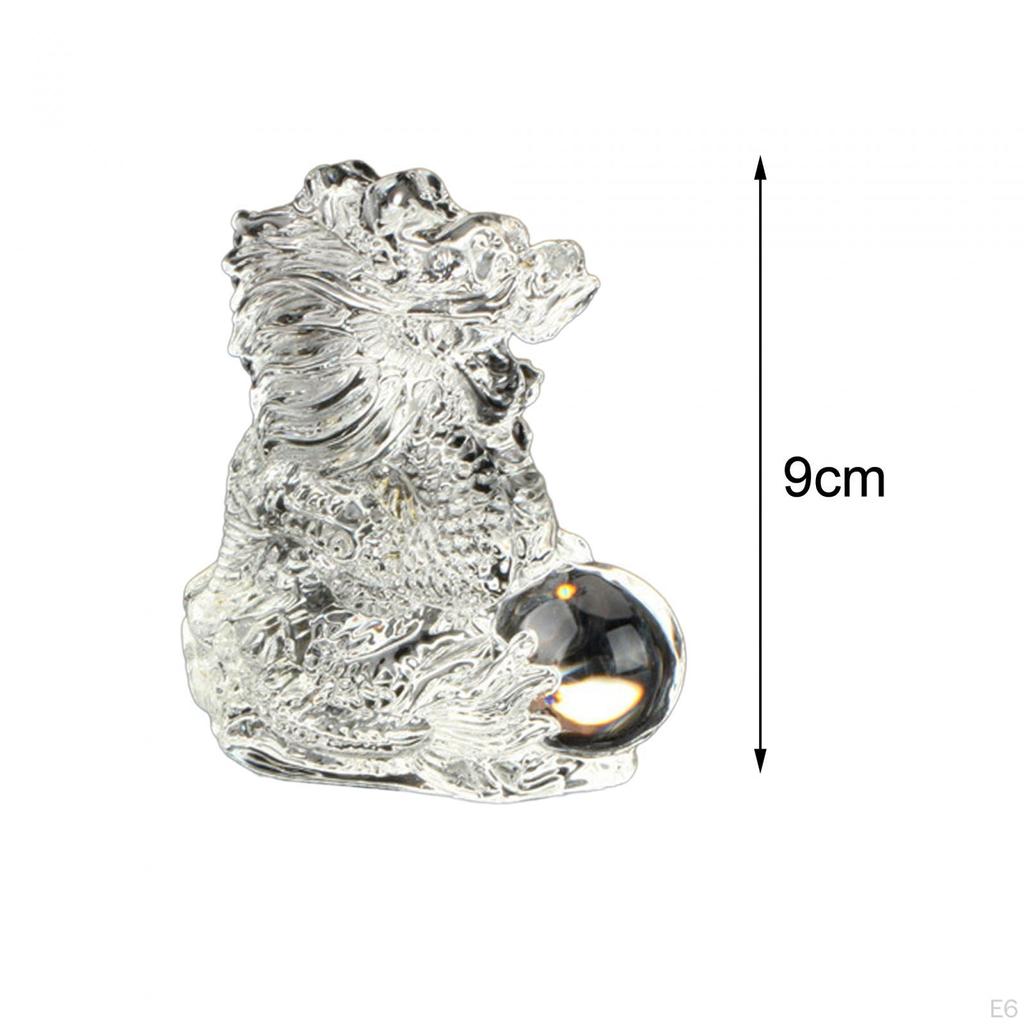 Chinese Dragon Collectible Crystal Ornament for Wealth And Luck