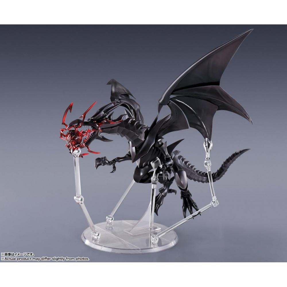 SCH. Monster Arts Yu-Gi-Oh Duel Monsters Rotäugiger Schwarzer Drache ca.. 220 mm große, bewegliche Figur aus PVC und ABS, bemalt