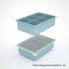 Silicone Ice Cube Tray with Lid: 4-Grid Frozen Soup & Food Storage Box