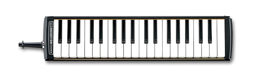 SUZUKI Melodion Alto Harmonika Vyrobeno v Kovový kryt s krásným zvukem Lehký měkký obal 37 kláves M-37C, Japonsko, Model,
