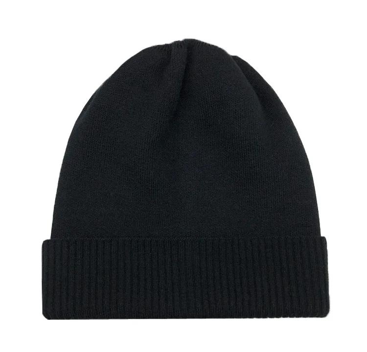Winter Rolled Edges Beanies Hats For Women Men Casual Warm Knitted Hat Unisex Soft Bonnet Skullies Hip-Hop Caps Female Ski Cap