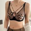 New French mesh sexy pure desire underwear thin anti-bumping adjustment bra thin large breasts