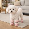 4 pcs/set Warm Dog Cotton Shoes Anti-Scratch Winter Dog Boots Puppy Booties Puppy Footwear  Walking