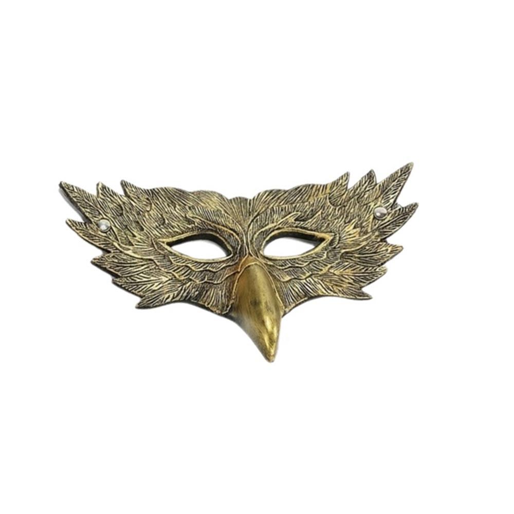 Comfortable Halloween Eagle Mask Realistic Cosplay Bird Mask Eagle Half Face Mask  For Cosplay медный