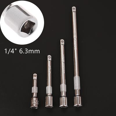 50/75/100/150Mm Long Extension Bar For 1/4" Sleeve Drive Ratchet Socket Extender