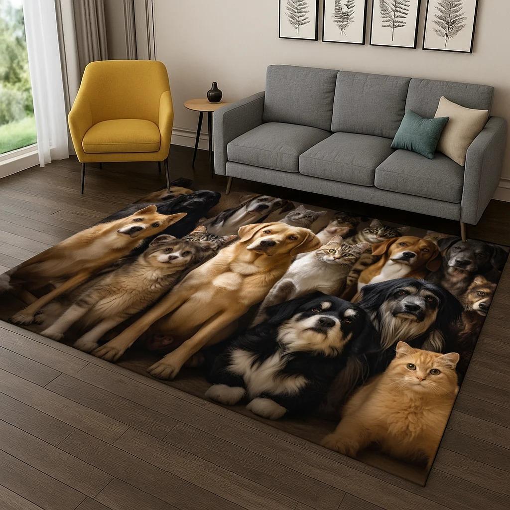 Dog Samoye Koki Cartoon Carpet Rug for Bedroom Living Room Sofa Doormat Home Kitchen Decor Living Room Decoration Home Rug
