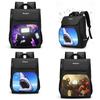 Trendy Nylon Student Backpack With Titan Monitoring Man Design For School Use