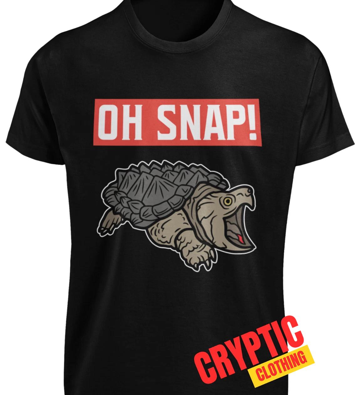 Oh Snap T-Shirt S-3XL Funny Sarcastic Snapping Turtle Joke Fun Tortoise GIFT TEE S