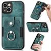 Ring Holder Leather Cards Solt Wallet Case for iPhone 14 16 Pro Max 13 11 12 Mini 15 Plus XS XR Se 2025 Magnetic Stand Bag Cover
