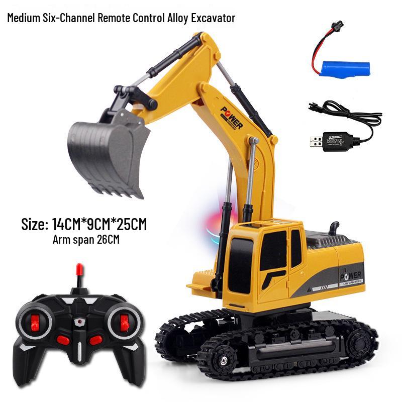 

2.4G Беспроводной Пульт Управления Игрушечный Экскаватор - Большой Электрический Имитационный Землеройный Транспорт для Детей