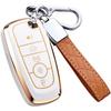 Ford Keychain Cover, Explorer Mustang Escape Edge Lincoln Premium Soft TPU Fully Protected Key Case Remote Key Holder