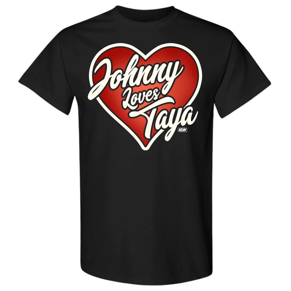 JOHNNY TV amp; TAYA VALKYRIE  JOHNNY LOVES TAYA AEW Official TShirt Unisex T-Shirt XXL