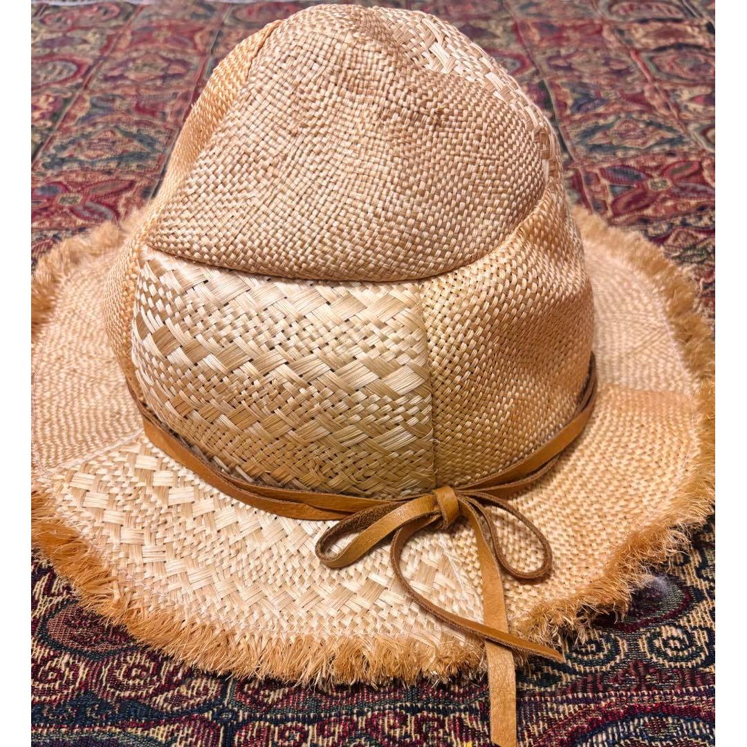 Used Capital Patchwork Straw Hat Rare HAT