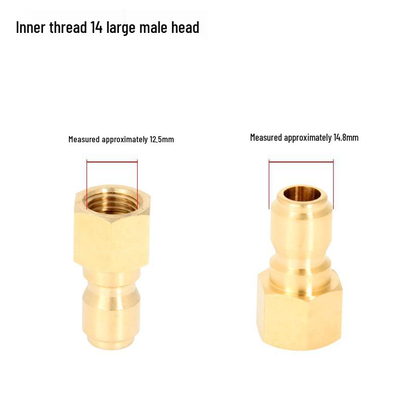 High-Pressure Water Gun Quick Connector for Car Washer, Pipe Cleaning Machine, Copper Accessories
