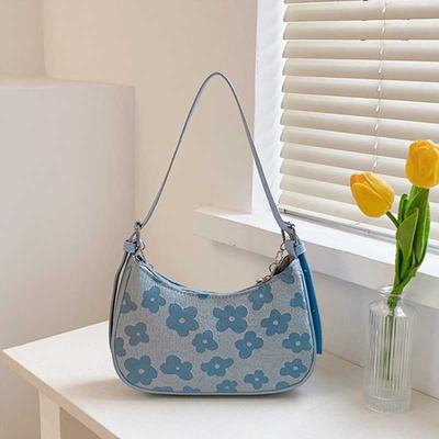 Borsa a Spalla con Fantasia Floreale Borsa a Mano alla Moda con Decorazioni a Catena Borsa a Tracolla Portamonete per Donna Borse a Spalla Borse