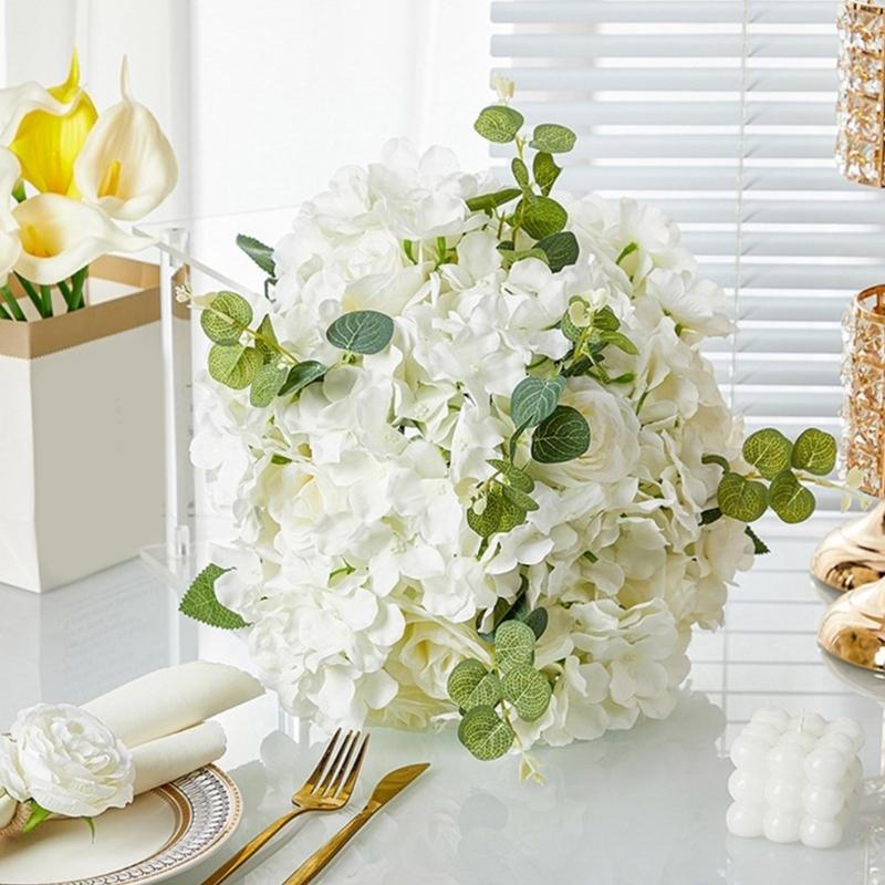 Artificial Flower Arrangement Bouquets, Artificial Flower Centerpieces Decoration for Wedding, Birthday, Valentines Day