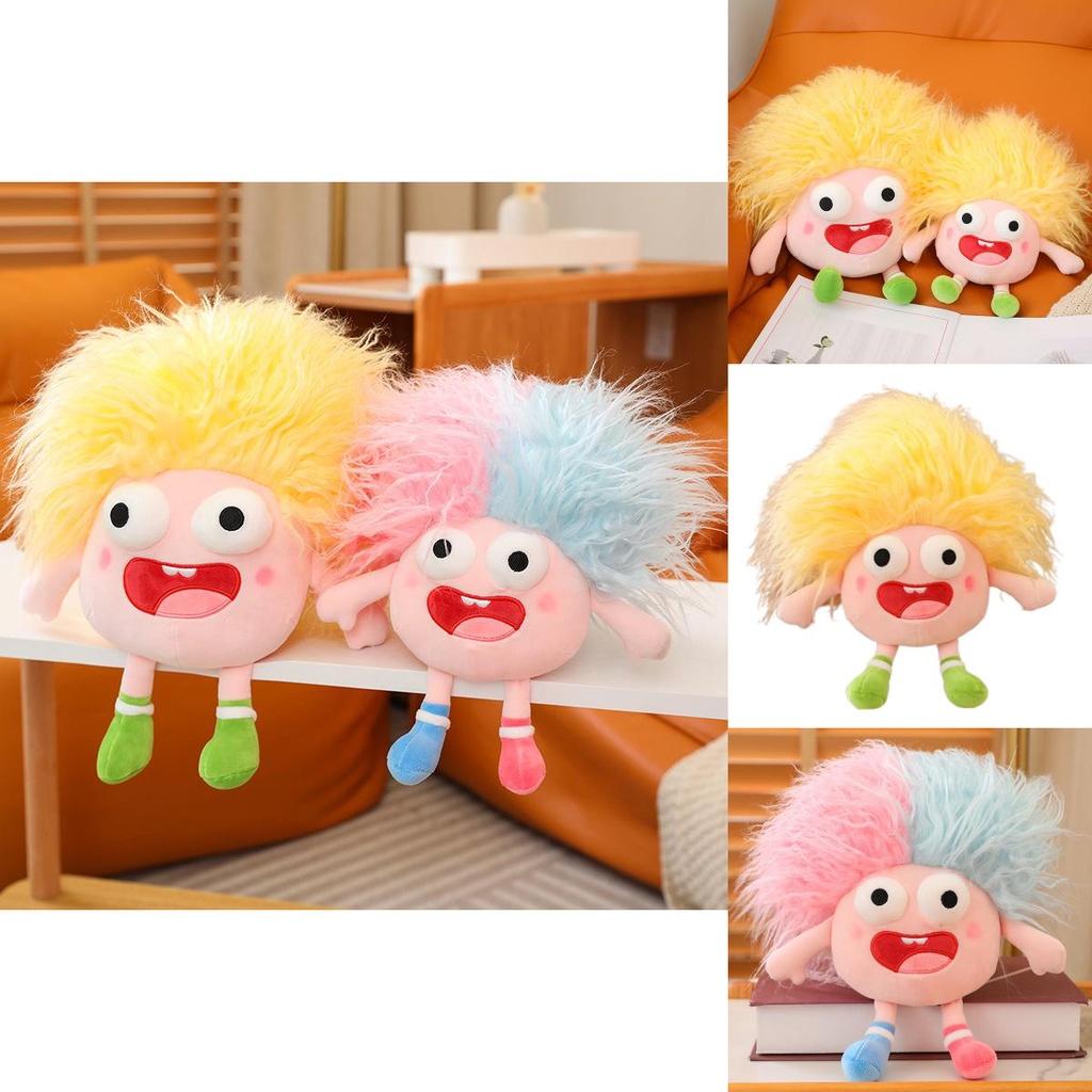 Funny Plush Toy With Big Eyes And Fluffy Hair Perfect For Diy Ugly Dolls In Stock