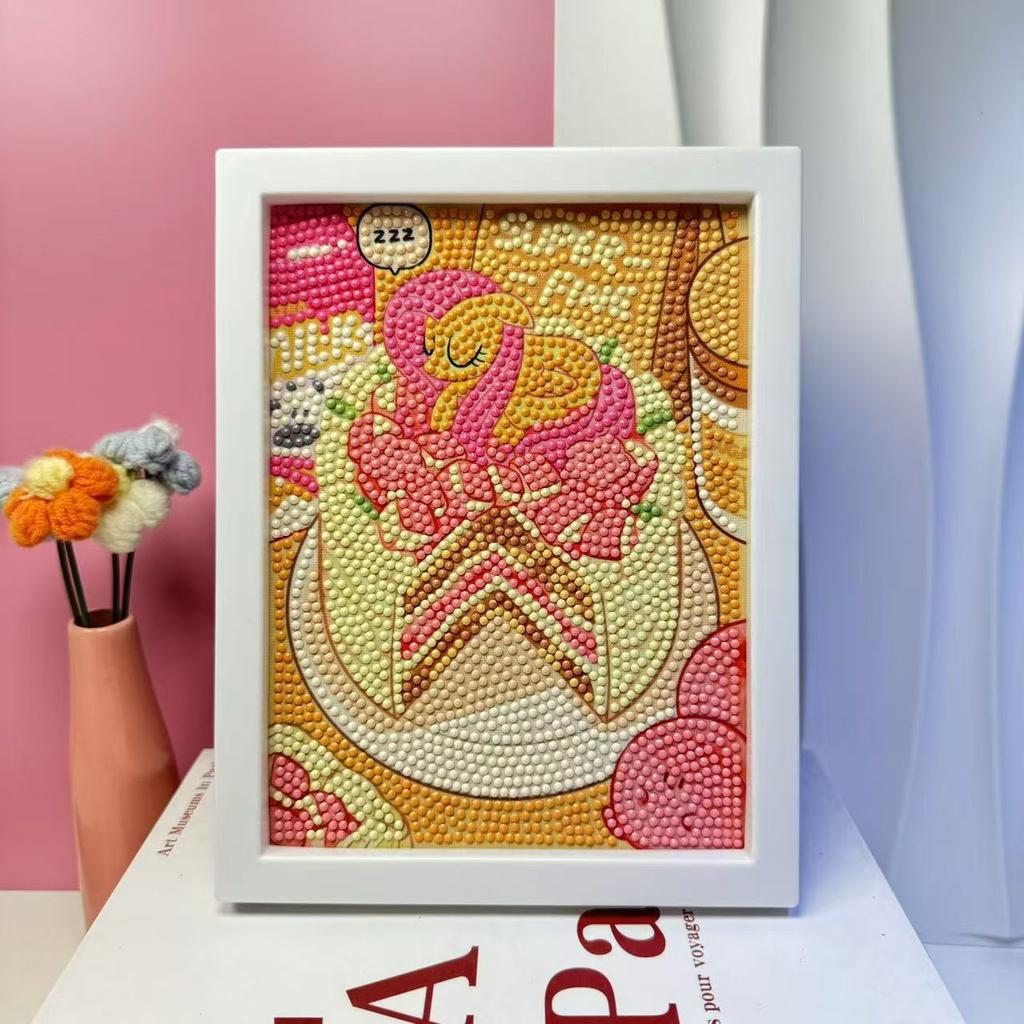 Children'S Diamond Painting Framed Handmade Diy Material Bag Sanrio Diamond Paste Painting Concentration Toy