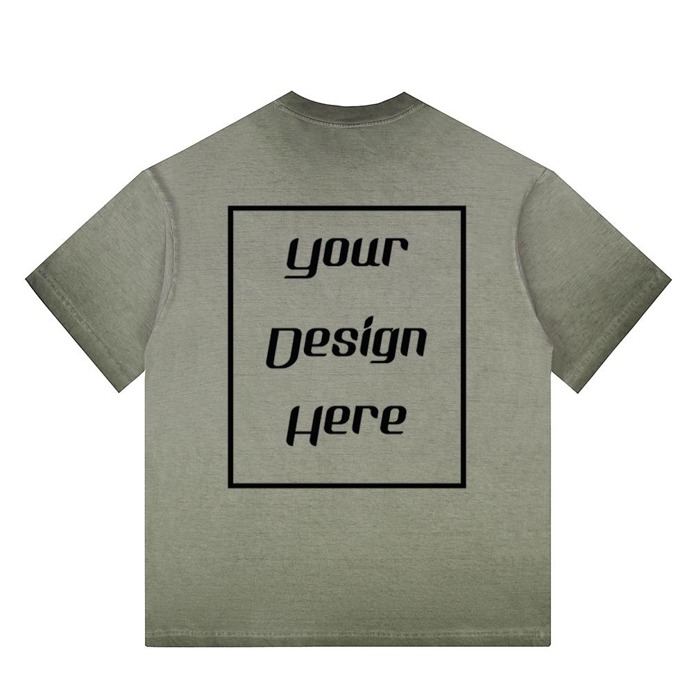 

230 г/м² 100% хлопок Мужская Женская Ретро Футболка Индивидуальный Узор Принт Большой Размер Уличная Одежда С Заниженной Спиной Повседневная О-Образным Вырезом Короткие Рукава Унисекс Футболка L