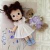 Lotus Leaf Sleeve Dolls Outfits Dresses Doll Clothes Skirt  for 1/11 OB11 Dolls/for 1/12 BJD