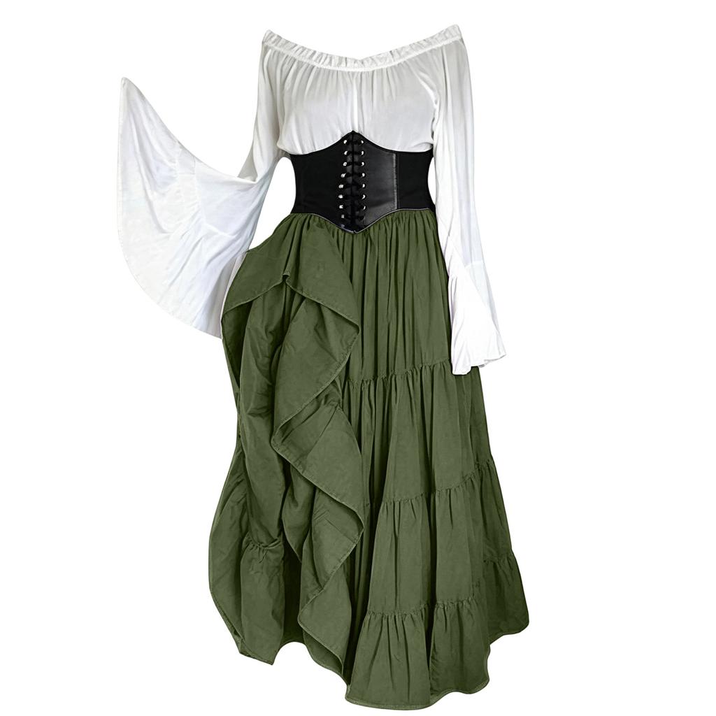 Women's Vintage Court Dress Costume for Halloween Party Performance