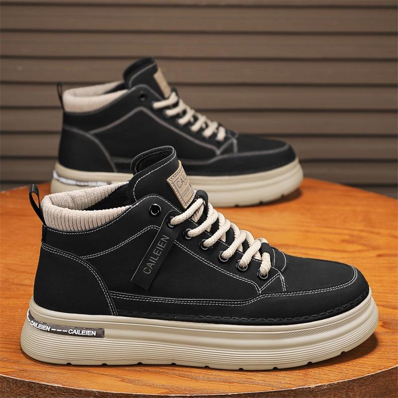 Autumn new men s tooling boots retro work shoes Martin boots platform sports casual shoes board shoes 44