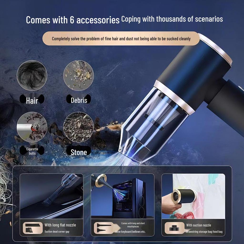 Dual-Use Wireless Car Vacuum & Blower - Handheld, Portable Electric Duster