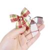 25pcs Christmas Tree Decorations Christmas Gold Dust Bows Hanging Bowknot Ornaments Christmas Tree Printed Bow New Year