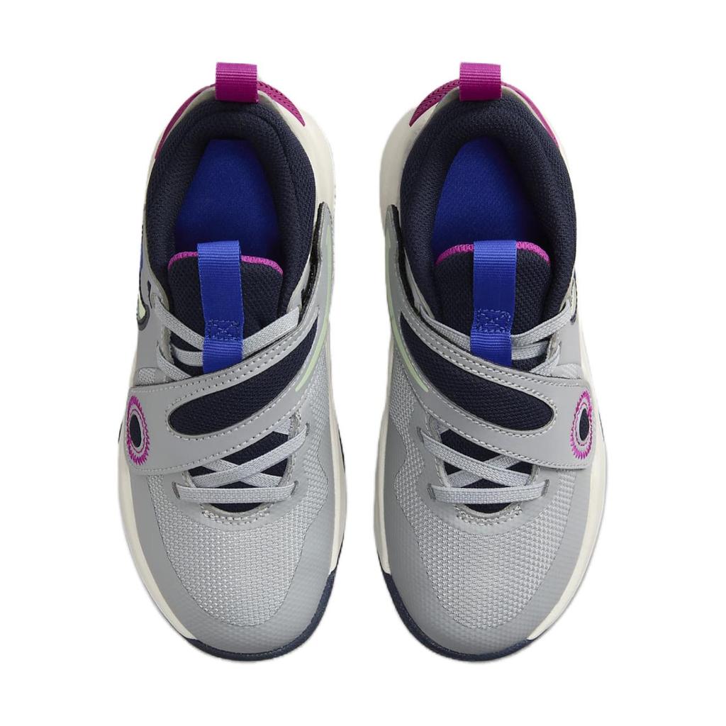 Nike Team Hustle D11 SE PS Wolf Grey Hyper Royal Kids Sneakers Obsidian Vapor-Green FN5006-001