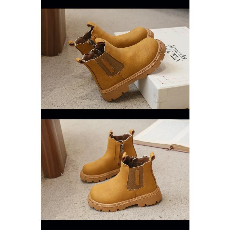 Vintage British style children's Martin boots children's leather boots student cigarette boots short boots