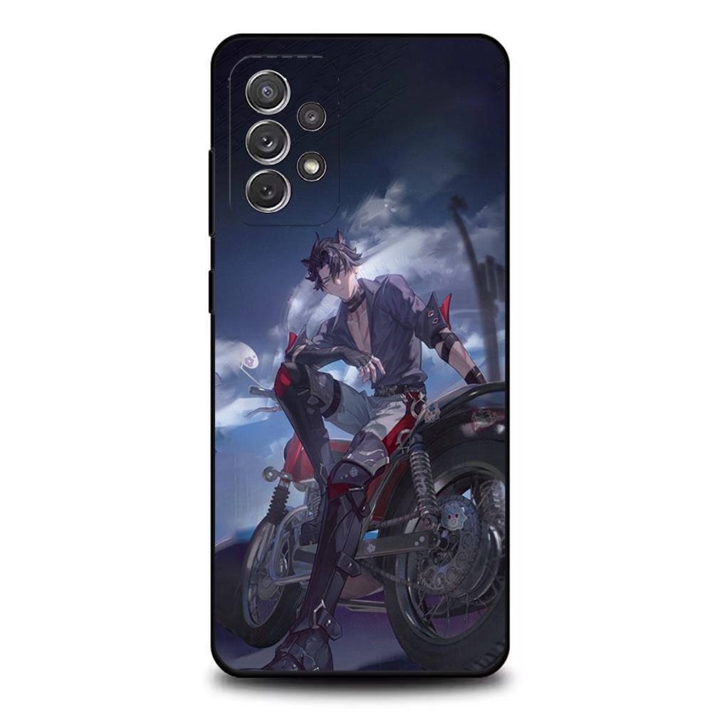 G-Genshin Impact Wriothesley Phone Case For Samsung S25,S24,S21,S22,S23,S30,Ultra,S20,Plus,Fe,Lite,Note,10,9,5G Black Cover