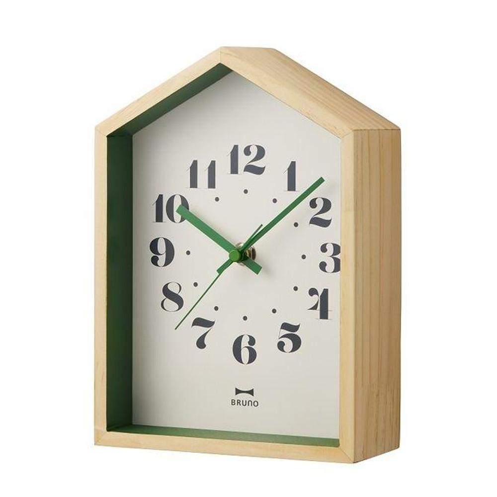 BRUNO Wall Clock/place Clock Wood House Clock White BCW042-WH 1 Piece