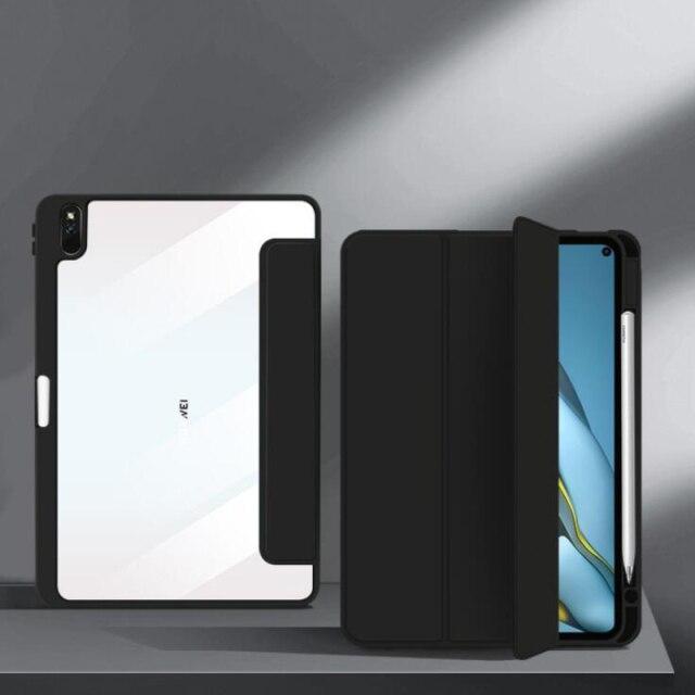 

Магнитный съемный чехол для Huawei Matepad Pro 12,6, защитный прозрачный чехол для Matepad 11 Pro 10,8, чехол с держателем для карандашей for Matepadpro 12.6 чёрный