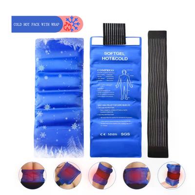 1 Peça Manga de Gelo Gel Multiuso Cotovelo Joelho Tornozelo Bolsa de Gelo Envoltório de Gelo em Gel para Primeiros Socorros Dor Muscular Esportiva Almofada de Gelo e Calor