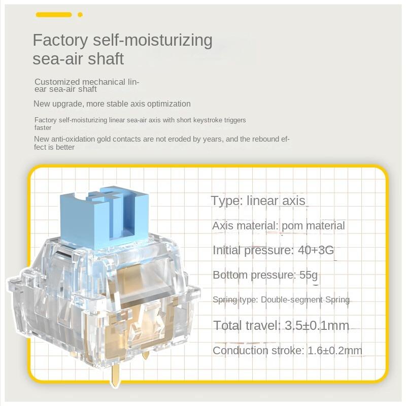 LT84 Oriental White The Third Mock Examination RGB Hot Plug Game Mechanical Keyboard Wireless Bluetooth Game Office Keyboard