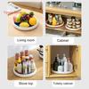 Kitchen Storage Tray Rotatable Non-slip Large Capacity Portable Round Kitchen Seasoning Organizer Turntable Household Supplies