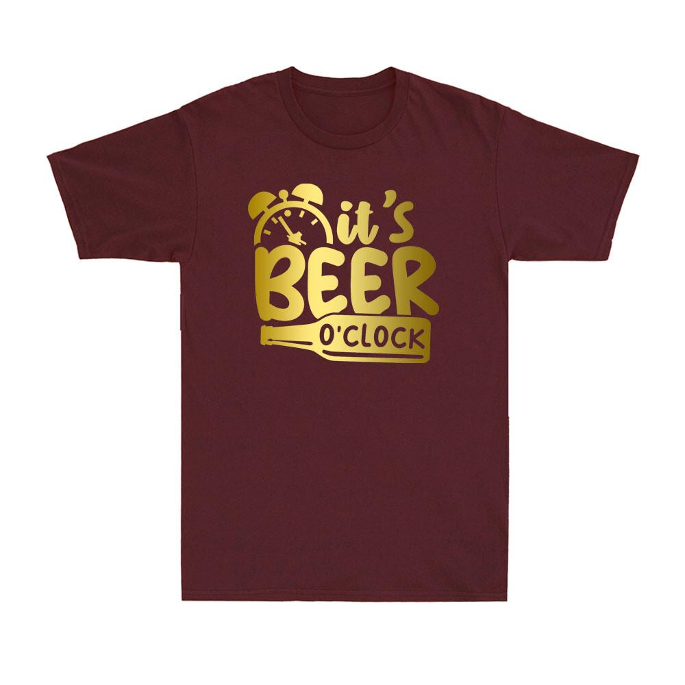 Its Beer Oclock Funny Fathers Day Birthday Gift For Dad Quote Unisexs Tshirt
