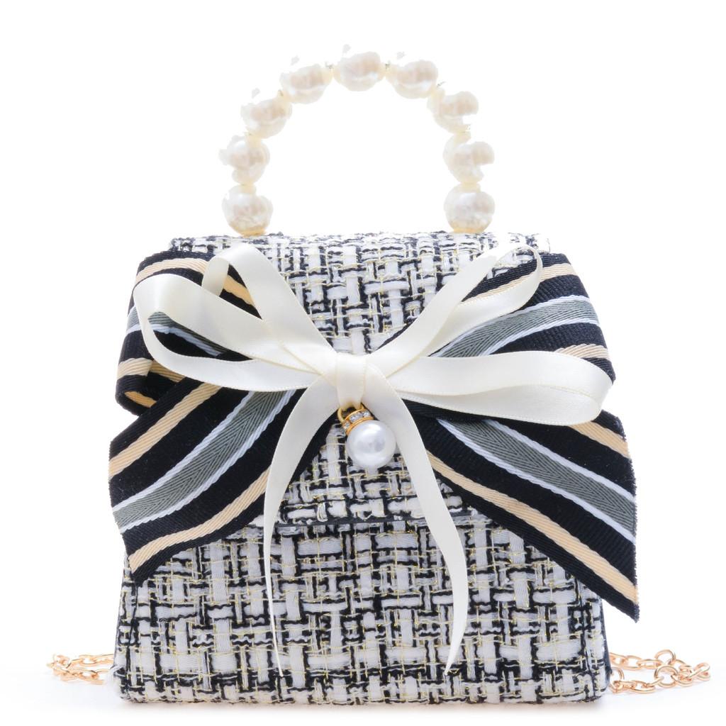 Adorable Children's Bowknot Crossbody Bag Fashionable Floral Design For Girls