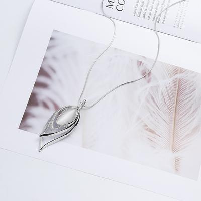 Mehrschichtige Kristallblätter Lange Halskette Damen Modeschmuck Pullover Halsketten & Anhänger Süßes Geschenk